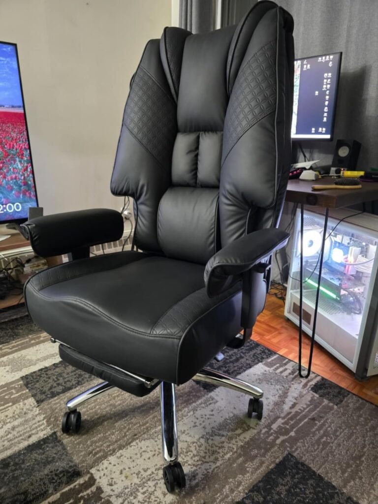 view of unboxed view of unboxing excebet heavy duty office chairs 400 lbs purchased package tried and tested several week unboxing purchased package arrival testing experience