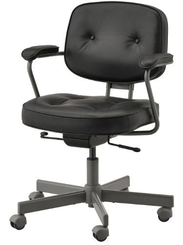 ikea alefjÄll (glose black) leather office chair canada